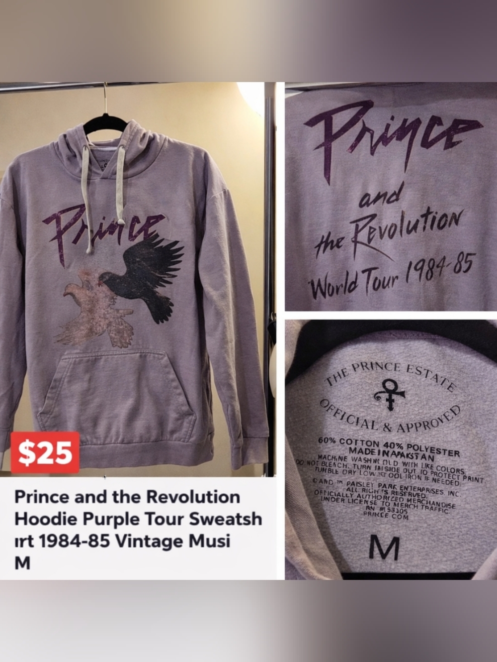 Prince & The Revolution 1984–85 Tour Hoodie • Official Estate Licensed!